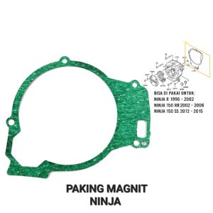 Paking Magnit Ninja 2T - Packing Peking Gasket Block Blok Magnet Cover Crankcase Rengkes Kiri Kawasaki Ninja R / RR