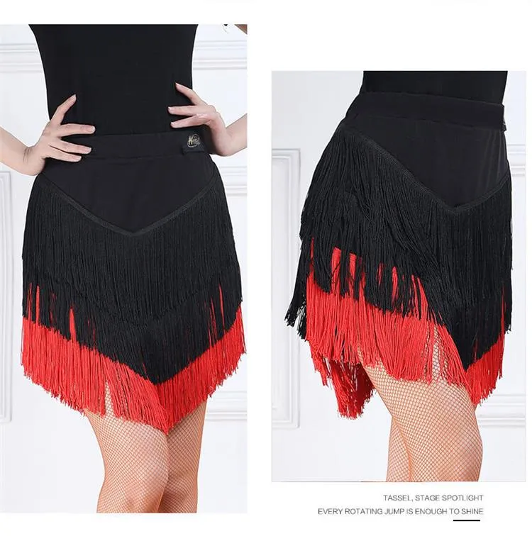 Summer Latin Stage Dance Wear: Short Skirt With Tassel Detail For Womens  Stage Performances From Peanutoil, $20.02
