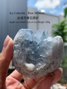 Ready stock in Johor 🇲🇾💎 冰透天青石原矿 Icy Celestite Raw Mineral