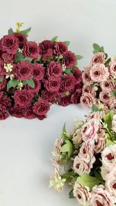 Bunga Peoni Chinese Cabang 5 Bunga artificial Imitasi kain untuk Hiasan dekorasi kamar cafe rumah dan dekorasi wedding atau pelaminan Import premium termurah artificial palsu kain