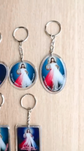 Móc khoá công giáo hình Đức Mẹ và Chúa móc khoá 2 mặt móc khoá quà tặng công giáo