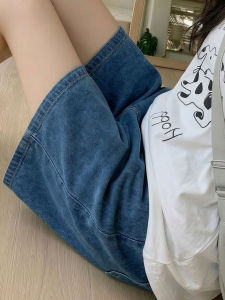 YAYANGREN | Summer Thin High Waist A-line Loose Ice Silk Casual Denim Shorts