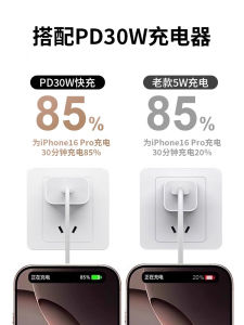 30W Fast Charge Apple iPhone 16 Dedicated Charger Head with Braided Data Cable Mobile Phone Charging Set Type-C Plug Original Double C