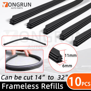 10PCS Of Car Wiper Rubber Strip Can Be Cut Wiper Rubber Strip Replacement Parts 14"16"17"18" 19"20"21"22"24"26"28"30"32"Optional