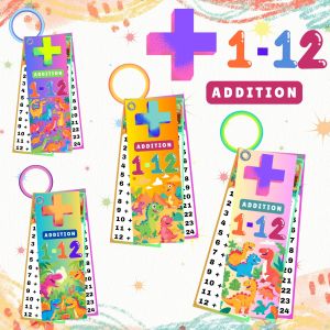Multiplication Division Addition and Subtraction from 1 to 12 Skip Counting Flash Cards for Kids
