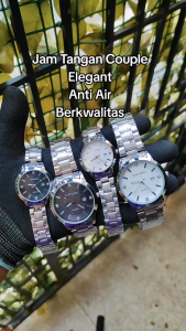 Jam Tangan Couple Pasangan Tali Rantai Terbaru Anti Air Tanggal Aktif Berkwalitas Baik