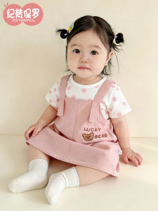 JIFANPAUL | Cotton Short Sleeve Princess Dress for Toddler Girls