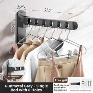 Foldable Wall Mounted Clothes Drying Rack