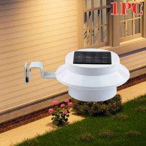 Solar Fence Lights Outdoor 3 LED Detachable Pathway Wall Lamp Auto Dusk to Dawn SensorGarden Yard Patio Landscape Decor Light