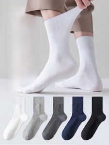 JINGCHI | ถุงเท้าผู้ชายไซส์ใหญ่ ถุงเท้าผ้าฝ้ายบริสุทธิ์ ระบายอากาศได้ดี ป้องกันแบคทีเรีย ดูดซับเหงื่อ ทรงบาง สำหรับฤดูร้อน