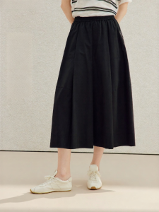 INMAN | Lycocell Cotton Stretch Waist Culottes 3/4 Length