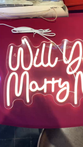 (HCM) Đèn bảng LED Will You Marry MeTrang trí cầu hôn tiệc cưới decor lãng mạn quán cafenhà hàng sự kiện
