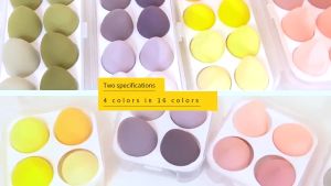 4pcs Powder Puff Macaron MakeUp Puff Makeup Sponge Gradient Beauty Blender Ramp LARGE Sponge Droplet Olive Cut Soft Cosmetic