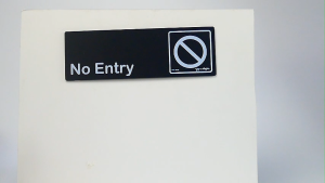 Acrylic Signage No Entry - 3.0" x 9.0" x 1.5mm - Jay C. Designs - 1906