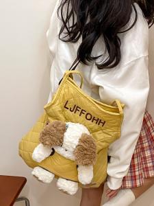 กระเป๋าสะพายข้างผ้าฝ้ายน่ารักสไตล์ญี่ปุ่นสำหรับเด็กผู้หญิง กระเป๋าสะพายข้างแบบลำลอง กระเป๋าถือผ้าฝ้ายนิ่ม กระเป๋าเดินทางสำหรับวัยรุ่น