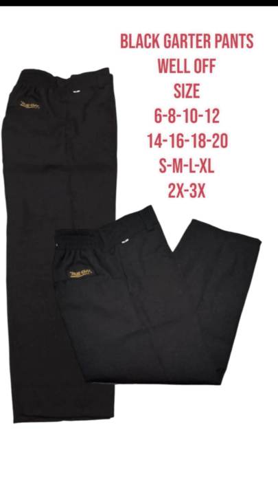 black GARTERIZE PANTS SCHOOL UNIFORMS GOOD QUALITY