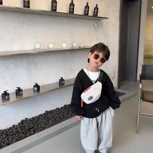 Túi Đeo Hông Chất Lượng Cao Bằng Vải Canvas Dễ Thương Dành Cho Trẻ Em Túi Đeo Chéo Ngực Nữ Túi Đeo Bụng Màu Trơn Túi Đeo Hông Cho Bé Gái