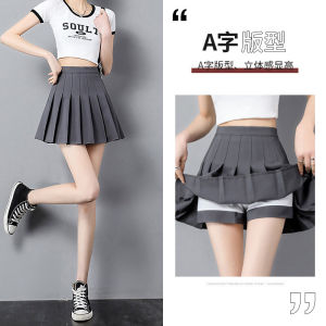 New Grey Plaid Half-length Skirt for Women High-waist A-line Style Perfect for Birthday Parties and Academic Institutions