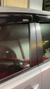 SURE FIT Innova 2016-2023 ALL VARIANTS / 2024 XE (diesel models) Door Visor THICK DARK BLACK - 4pcs