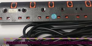 HEAVY DUTY 6 Gang TRAILING SOCKET EXTENSION  2 / 5 / 8 METER MAX LOAD 3120WATT High Quality