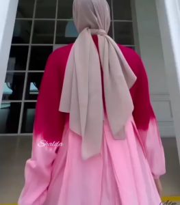 FUSCIA DRESS GAMIS TWILL RAYON CANDI MEKAR GAMIS SHALDA BATIK PEKALONGAN