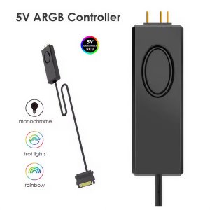 CX FUTRUE 5V Gorgeous ARGB Controllers Desktop Strong Toughness SATA Pins Power Supply Electric Portable RGB Remote Control.