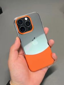 GKK Case Double Color iPhone 11 12 13 14 15 16 PRO MAX Up Down Slices Hard Case Anti Retak