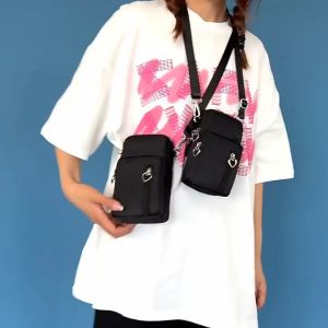 Casual Nylon Phone Bag & Sports Running Armband Bag: A Mini Crossbody Purse for Women