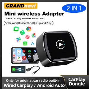 2IN1 Wireless CarPlay Android Auto Adapter Dongle Smart Mini Box Plug&Play Universal For Ford VW Toyota Nissan Honda Benz Mazda