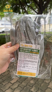 2 ĐÔI GĂNG TAY CHỐNG CẮT GOLDTECH CẤP ĐỘ 3 – CUT RESISTANT GLOVES LEVEL 3 – PHỦ PU CHỐNG TRƯỢT