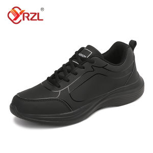 YRZL Giày Thể Thao Nam Da Chạy Bộ Ngoài Trời Chống Thấm Nước Nhẹ Giày Thể Thao Thấm Hút Mồ Hôi EVA Lót Giày Thể Thao Thông Thường