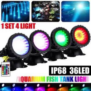 Swimming pool LED underwater lights RGB Decorative IP68 Waterproof Fountain Landscape Pond Outdoor wallpaper light AC24V
