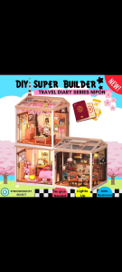 DIY Super Builder Miniature House Kit | Travel Diary Series Nipon & Life Diary | Stackable LED Dollhouse | No Glue Needed | Synchronicity Select