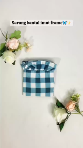 Sarung Bantal Imut 25x50 Emily Frame Bahan Microtex