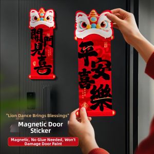 YUEXIAOQI | Mini Magnetic New Year Decorative Door Stickers for Indoor New Year Scene Decoration