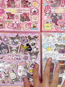 SANRIO สติกเกอร์ใส ลายซานริโอ้ สําหรับตกแต่งสมุดโน้ต DIY จํานวน 100 แผ่น
