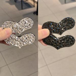 Girls Diamond Heart Shaped Hair Clips Side Bangs Back of Head Frizz Hair Small Girl Hairpins Hair Accessories Childrens Fashion