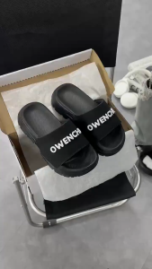 Owenchic Dép quai ngang Owenchic Logo Thêu Nam Nữ Đế Cao Êm Chân hỗ trợ đổi size