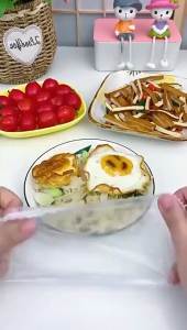 Bear Design Penutup Makanan Pakai Buang Disposable Elastic Food Cover Plastik Bungkus Gred Makanan Kitchen Food Wrap