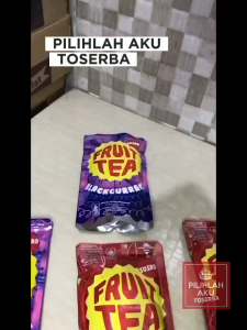 Fruit Tea Sosro BLACKCURRANT Kemasan POUCH 200 ml - ( HARGA 12 PCS )