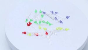 New20Pcs 2MM Tower LED Diode Long Pin Through Hole Indicator Light Low Bright Power For Circuit DIY Equipment Signal Lamp