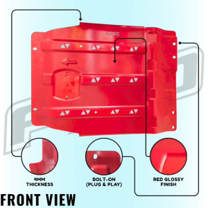 GCAO SKID PLATE COVER FORD F150 SET (3PCS) RED (12439)