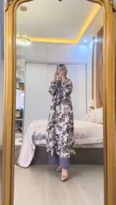 ARIEFA BATIK - SETELAN WANITA CRINKLE AIRFLOW PREMIUM / SETELAN WANITA LONG TUNIK AKSEN KANCING DEPAN VARIASI BELAKANG