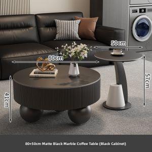 YIYOU | Italian Luxury Small Spaces Home Living Room New Simple Round Large Storage Marble Table