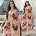 Daster Motif Kupu-kupu Jumbo Ld 125 cm Pb 115 cm Trend Baru Lembut. 