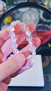 Collection Grade Natural Sri Lanka Heart Moonstone Bracelet