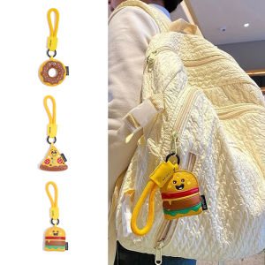 Cute Burger&Pizza Pendant Car Bag keychain Leather Trinkets Women Bag Exquisite Pendant Gift Accessories