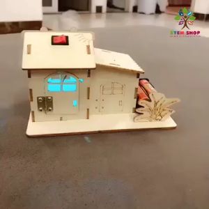 Lắp ráp STEM: Mô hình Ngôi nhà gỗ với ánh sáng nhiều màu sắc . Đồ chơi giáo dục khoa học sáng tạo cho bé. STEM3G