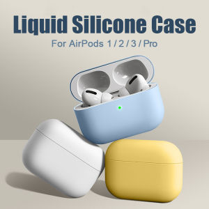 CrashStar Ultra-thin Solid Color Liquid Silicone Soft Shockproof AirPods Case For AirPods 1 2 3 AirPods Pro 2 4 InPods 12 i12 Wireless Bluetooth Headset Headphones Earphone Cover Casing