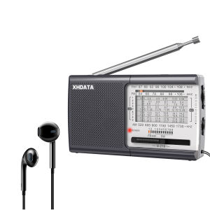 XHDATA | XHDATA D219 Đài Phát Thanh Di Động Màu Xám FM AM SW 11 Băng Tần Với Giắc Cắm Tai Nghe 35mm Bộ Thu Sóng Ngoài Trời Có Độ Nhạy Cao